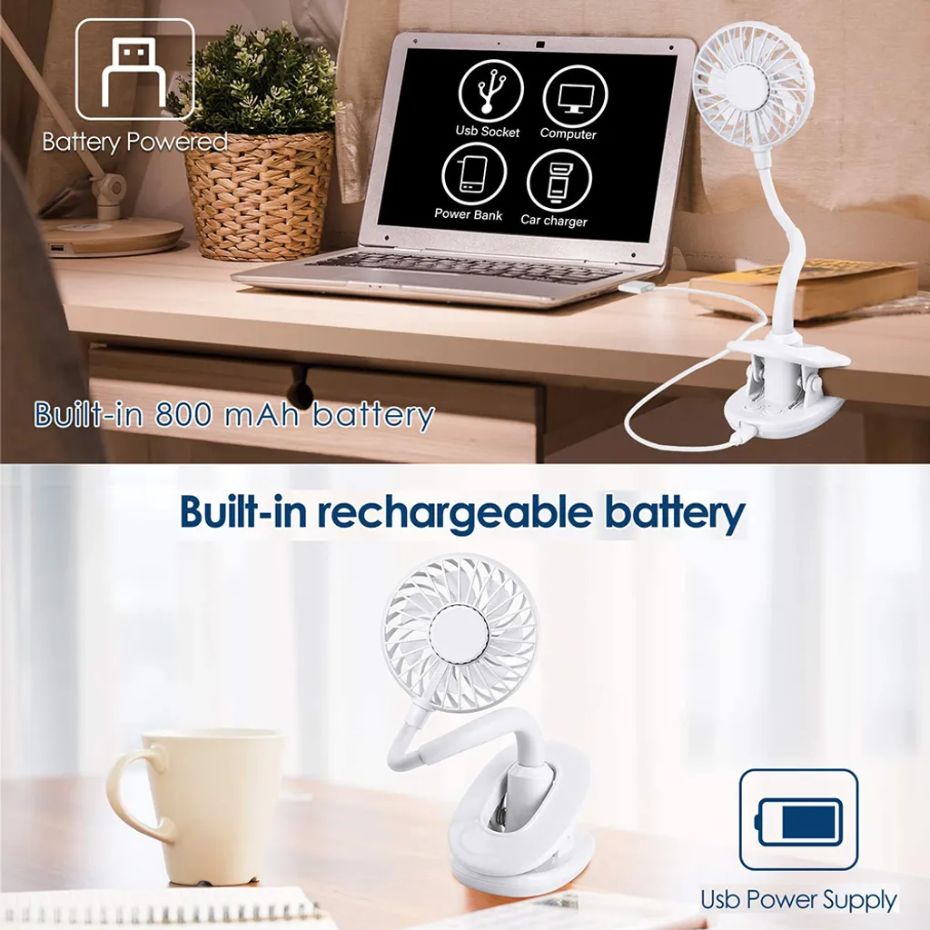 Klippbarer Ventilator Akku Leise USB Klemmbarer Tischventilator Schwenkbar 360° 3 Geschwindigkeiten Wiederaufladbar Schreibtisch Mini Auto Clip-Ventilator Fan 5 Klippbarer Ventilator Akku Leise USB Klemmbarer Tischventilator Schwenkbar 360° 3 Geschwindigkeiten Wiederaufladbar Schreibtisch Mini Auto Clip-Ventilator Fan – Bild 5