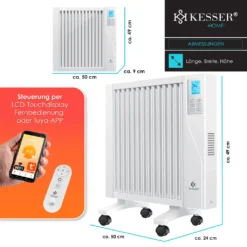 KESSER® Elektroheizkörper Infrarotheizung Energiesparend 2in1 Mobile & Wand-Konvektor Elektroheizung Mit WiFi App-Steuerung & Fernbedienung Radiator Heizung Elektrisch Heizkörper 24h Timer, Farbe:Weiß, Größe:1500W 16 KESSER® Elektroheizkörper Infrarotheizung Energiesparend 2in1 Mobile & Wand-Konvektor Elektroheizung Mit WiFi App-Steuerung & Fernbedienung Radiator Heizung Elektrisch Heizkörper 24h Timer, Farbe:Weiß, Größe:1500W -Luft Wrame Haus Geschaft 5644409d240cc0f323d7e30ae4b71778