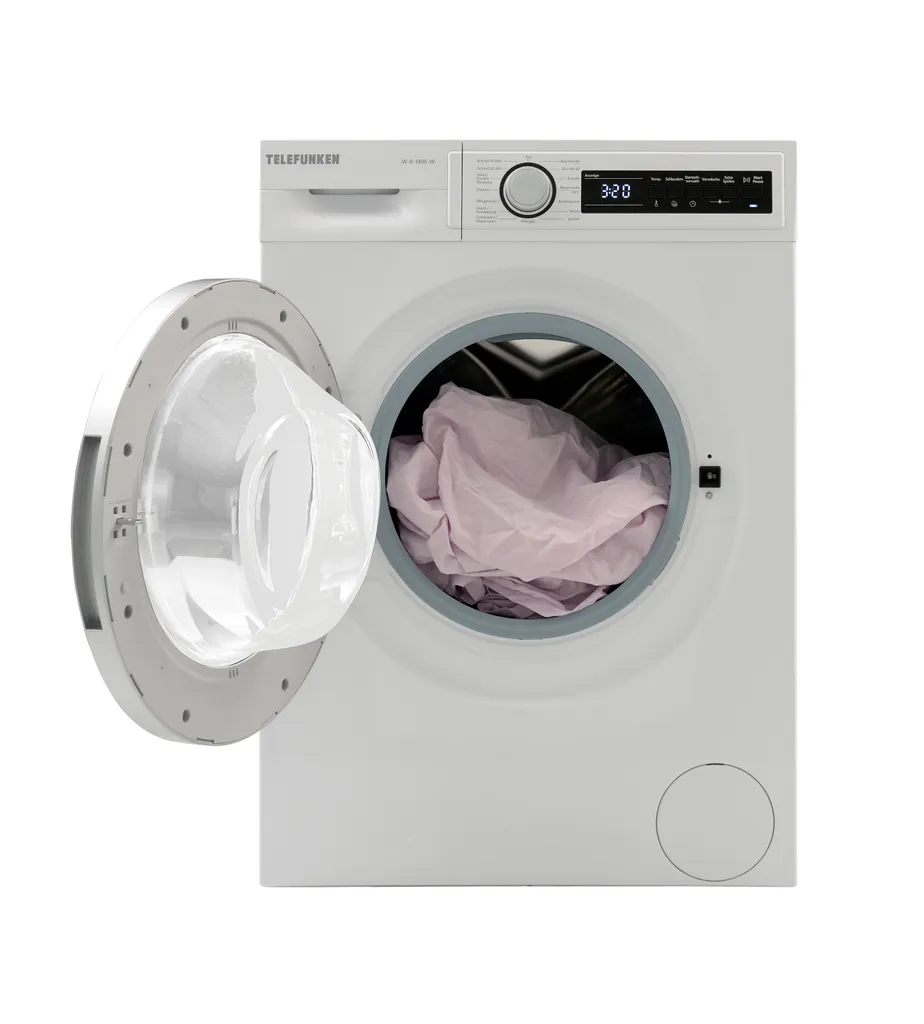 Telefunken W-8-1400-W Waschmaschine (8 Kg / 1400 U/Min) Mit LED Display, Mengenautomatik Und Überlaufschutz 2 Telefunken W-8-1400-W Waschmaschine (8 Kg / 1400 U/Min) Mit LED Display, Mengenautomatik Und Überlaufschutz – Bild 2