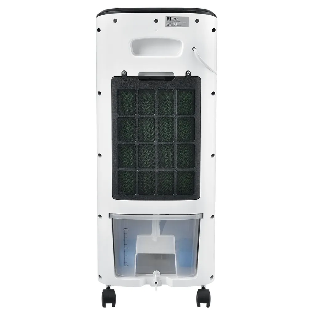 Juskys Mobile Klimaanlage Mit Fernbedienung, Schwingfunktion & Timer – Klimagerät 65 Watt 76 Cm – Luftkühler 3 Geschwindigkeiten – Weiß 8 Juskys Mobile Klimaanlage Mit Fernbedienung, Schwingfunktion & Timer – Klimagerät 65 Watt 76 Cm – Luftkühler 3 Geschwindigkeiten – Weiß – Bild 8