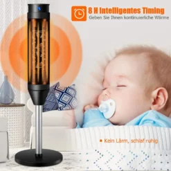 COSTWAY Heizlüfter, 1,2KW/2KW, Elektroheizung, Heizgerät Mit Thermostat & 3 Modi, 40° Oszillation, 10 - 49℃, Schnellerhitzung, Inkl. 8H Timer, LED, 28x28x85cm, Schwarz 14 COSTWAY Heizlüfter, 1,2KW/2KW, Elektroheizung, Heizgerät Mit Thermostat & 3 Modi, 40° Oszillation, 10 - 49℃, Schnellerhitzung, Inkl. 8H Timer, LED, 28x28x85cm, Schwarz -Luft Wrame Haus Geschaft 5b292b115f51bb9585178581f6c89f8c