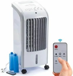 Lifetime Air Luftkühler, Airco, 3 Lüftergeschwindigkeiten, Swing Funktion, 2 Kühlelemente - Mit Befeuchtung Und Reinigung - Weiß - 62 Watt -Luft Wrame Haus Geschaft 5b479c2a691ce0bf2b6967c9af9f5404