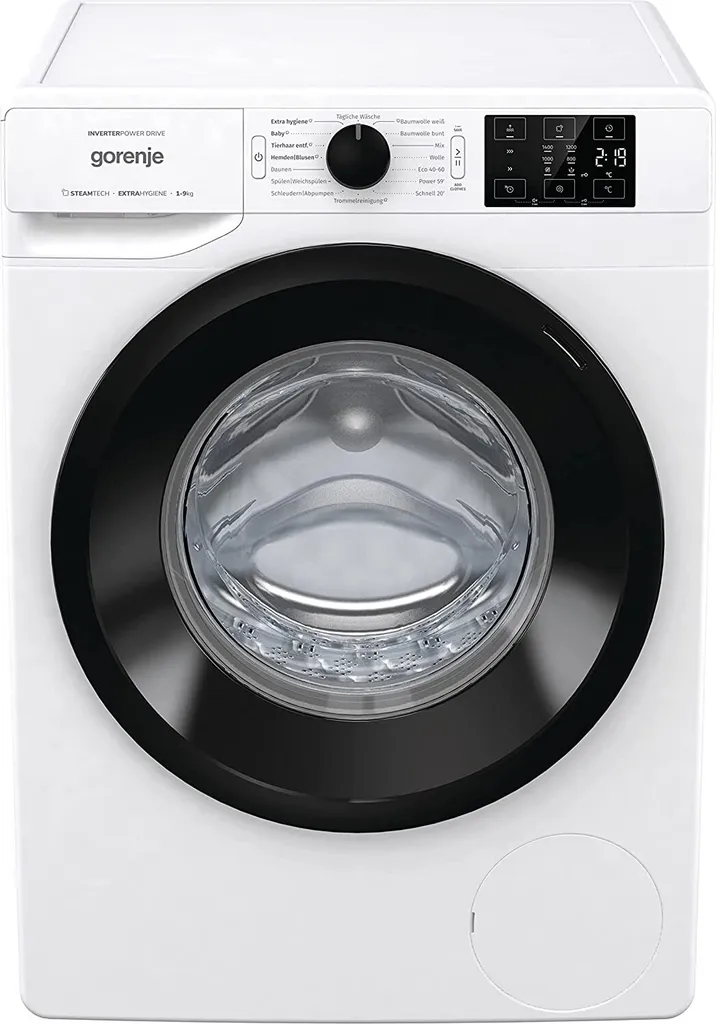 Gorenje WNEI 94 APS Waschmaschine Mit Dampffunktion - 9 Kg Fassungsvermögen - 1400 U/min - 16 Programme - Inverter Motor - Edelstahltrommel - AquaStop - Kindersicherung - Steril Tub - Weiß 7 Gorenje WNEI 94 APS Waschmaschine Mit Dampffunktion - 9 Kg Fassungsvermögen - 1400 U/min - 16 Programme - Inverter Motor - Edelstahltrommel - AquaStop - Kindersicherung - Steril Tub - Weiß – Bild 7