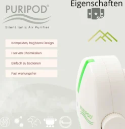 PURIPOD® - Der Lautlose Ionen-Luftreiniger In Minutenschnelle, Hilft Gegen Zigarettenrauch, Haustiergeruch, Essengeruch, Unangenehme Gerüche - Original Aus Der TV-Werbung 15 PURIPOD® - Der Lautlose Ionen-Luftreiniger In Minutenschnelle, Hilft Gegen Zigarettenrauch, Haustiergeruch, Essengeruch, Unangenehme Gerüche - Original Aus Der TV-Werbung -Luft Wrame Haus Geschaft 5d66a407cf9f59f6d33f906ad60ef845