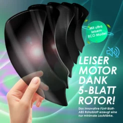 KESSER® 3in1 Standventilator Tischventilator Wandventilator Mit App Wifi , Fernbedienung | Timer | Leise Oszillation 80 Grad | Ventilator | 4 Geschwindigkeiten Inkl. Wandhalterung , Farbe:Schwarz -Luft Wrame Haus Geschaft 5da4d1fabacaae6cb3f07689cea5dba4