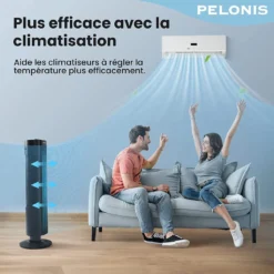 Pelonis Turmventilator, Ventilator Mit 3 Geschwindigkeiten, Ventilator Leise Standventilator Mit 2H Timer & 60° Oszillation, 2-in-1 Lüfter Säulenventilator Nur 52dbA 16 Pelonis Turmventilator, Ventilator Mit 3 Geschwindigkeiten, Ventilator Leise Standventilator Mit 2H Timer & 60° Oszillation, 2-in-1 Lüfter Säulenventilator Nur 52dbA -Luft Wrame Haus Geschaft 5e5dfd353609ba28af3a0937cd8f8f6b