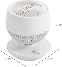 HOMCOM Tischventilator Umluftventilator 90° Kippfunktion 70° Oxidation 90° Schwenkbar Ventilator Lüfter 3 Geschwindigkeitsstufen ABS Kunststoff L Ø27 X 34H Cm 11 HOMCOM Tischventilator Umluftventilator 90° Kippfunktion 70° Oxidation 90° Schwenkbar Ventilator Lüfter 3 Geschwindigkeitsstufen ABS Kunststoff L Ø27 X 34H Cm -Luft Wrame Haus Geschaft 602ecbaa5c7445a250f535dacd8c0767