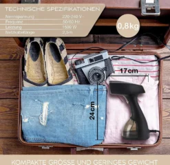 LEBENLANG Steamer Dampfglätter ( 1500W, 300ml, Quick & Go Automatik ) LCD Hand Dampfbürste Dampfglätter Kleidung & Hemden Bügeln - Dampfbügler Reise Bügeleisen Dampf Bügel - Steam Iron Bügelmaschine… Schwarz 10 LEBENLANG Steamer Dampfglätter ( 1500W, 300ml, Quick & Go Automatik ) LCD Hand Dampfbürste Dampfglätter Kleidung & Hemden Bügeln - Dampfbügler Reise Bügeleisen Dampf Bügel - Steam Iron Bügelmaschine… Schwarz -Luft Wrame Haus Geschaft 60424d5fa2201354833f01e7d6d6f11b