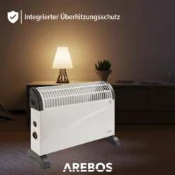 AREBOS Elektroheizer, Konvektor, 2000 Watt, Thermostat, Frostwächter-Funktion , Mit Standfüßen Oder Zur Wandmontage, Elektrische Konvektorheizung(Standard) 17 AREBOS Elektroheizer, Konvektor, 2000 Watt, Thermostat, Frostwächter-Funktion , Mit Standfüßen Oder Zur Wandmontage, Elektrische Konvektorheizung(Standard) -Luft Wrame Haus Geschaft 60e58cf1f14605da071eeb68806118cb