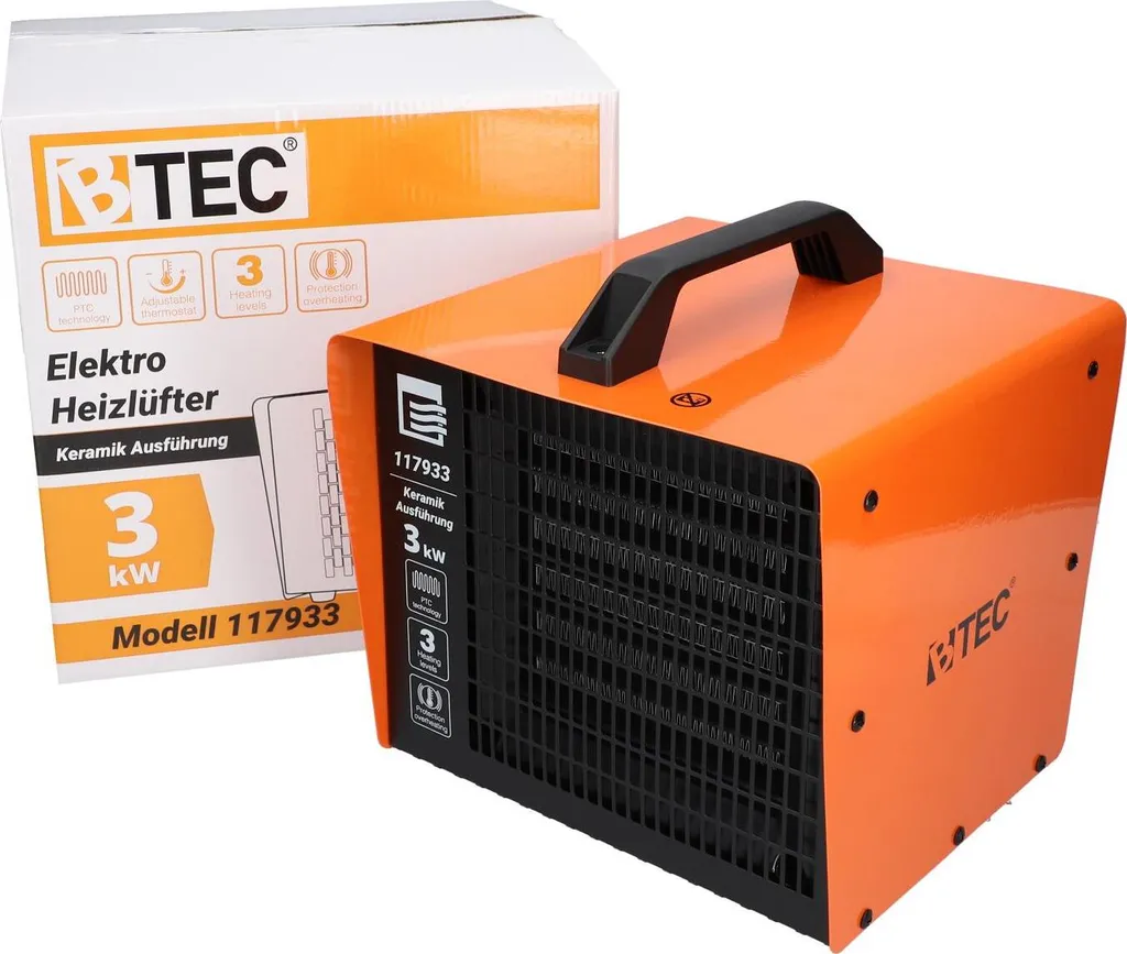 BTEC Keramik Elektroheizer 3 KW, Heizlüfter, Bauheizer, Frostwächter 12 BTEC Keramik Elektroheizer 3 KW, Heizlüfter, Bauheizer, Frostwächter – Bild 12