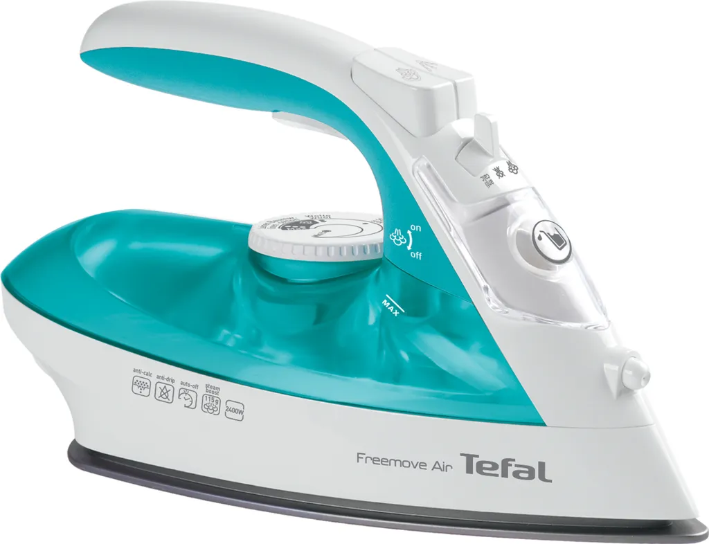 Tefal Dampfbügeleisen Freemove Air FV6520, 2400 W, Türkis 1 Tefal Dampfbügeleisen Freemove Air FV6520, 2400 W, Türkis