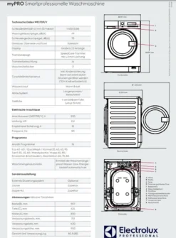 Electrolux Waschmaschine MyPRO Professional 8kg 1400U/min Edelstahl WE170V 10 Electrolux Waschmaschine MyPRO Professional 8kg 1400U/min Edelstahl WE170V -Luft Wrame Haus Geschaft 63d2c3d5e1e5e385353ee895494d8c81