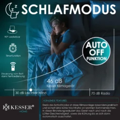 KESSER® Turmventilator Mit Fernbedienung | 120 Cm | Oszilation | 55W | LED-Display | Ventilator Mit 3 Geschwindigkeitsstufen + Timer Bis 12 Stunden + 3 Betriebsmodi + 90° Oszillierend Towerventilator, Farbe:Schwarz -Luft Wrame Haus Geschaft 63d43d940061b5db7b67f4a4fecc37d1