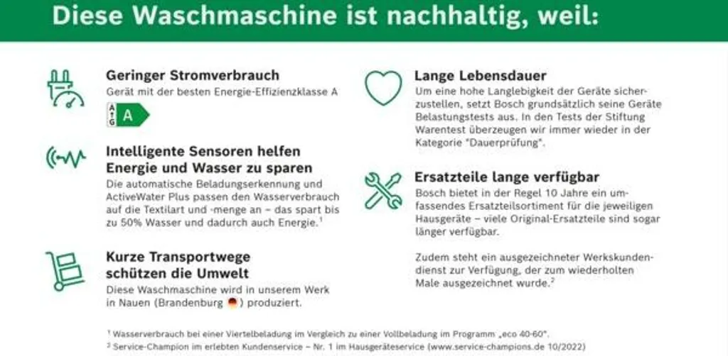 Bosch WAV28K43 Serie 8 Waschmaschine Frontlader / A / 48 KWh/100 Waschzyklen / 1400 UpM / 9 Kg / Weiß / I-Dos / 4D Wash System / Automatik-Programme / Home Connect 6 Bosch WAV28K43 Serie 8 Waschmaschine Frontlader / A / 48 KWh/100 Waschzyklen / 1400 UpM / 9 Kg / Weiß / I-Dos / 4D Wash System / Automatik-Programme / Home Connect – Bild 6