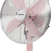Bestron Mobiler Tischventilator Ø 35cm, Design Ventilator Mit 3 Geschwindigkeitsstufen & 75° Oszillation-Funktion, Höhe: 35 Cm, 35W, DFT35R, Farbe: Rot