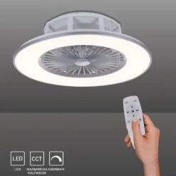 Selltec LED Deckenlampe Ventilator AIR 3 Stufen, Dimmbar, Fernbedienung CCT, Wohnzimmer Wohnzimmer, Schlafzimmer, Kinderzimmer 14646055