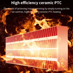 Heizlüfter Energiesparend 1500W, Elektrisch Heizung, PTC Keramik Heizung, Überhitzungs Und Kippschutz, 3 Heizstufen, 70° Oszillation, Für Zimmer, Büro, Wohnräume -Luft Wrame Haus Geschaft 6a38e213c8fb2fe921c349626bba6098