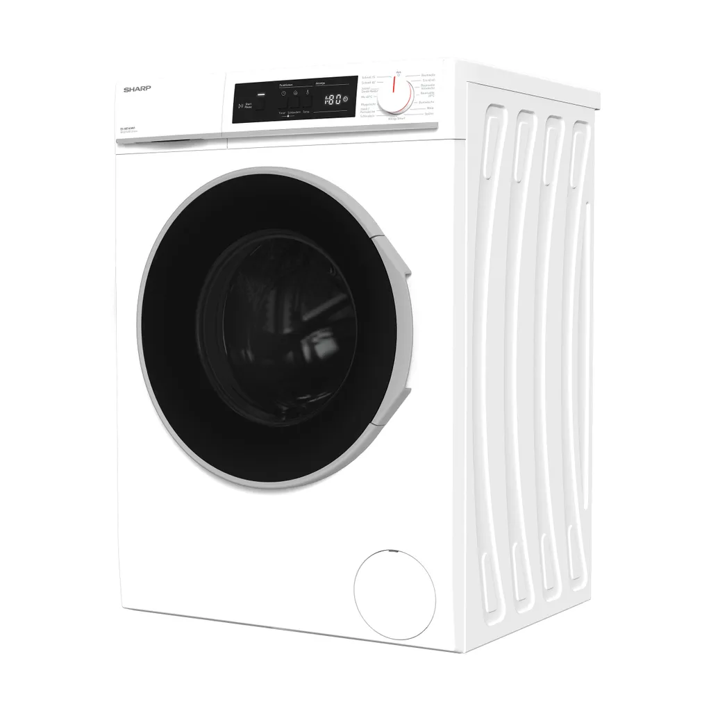Sharp ES-W814IAW1-DE Waschmaschine (8 Kg / 1400 U/Min) Mit LED Display, Inverter Motor, Überlaufschutz Und AquaStop (weiß) 3 Sharp ES-W814IAW1-DE Waschmaschine (8 Kg / 1400 U/Min) Mit LED Display, Inverter Motor, Überlaufschutz Und AquaStop (weiß) – Bild 3