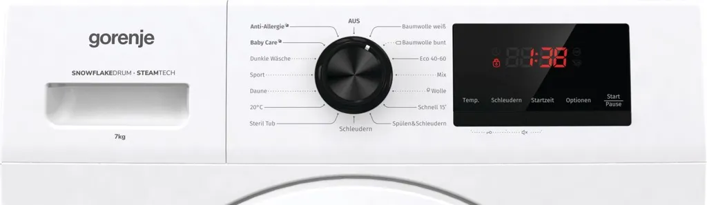 Gorenje WHP74EPS Waschmaschine - Freistehend - Frontlader - 7 Kg Fassungsvermögen - 1400 U/min. - AquaStop - Weiß - Wasserpegelsensor - 15 Programme - Kindersicherung 12 Gorenje WHP74EPS Waschmaschine - Freistehend - Frontlader - 7 Kg Fassungsvermögen - 1400 U/min. - AquaStop - Weiß - Wasserpegelsensor - 15 Programme - Kindersicherung – Bild 12