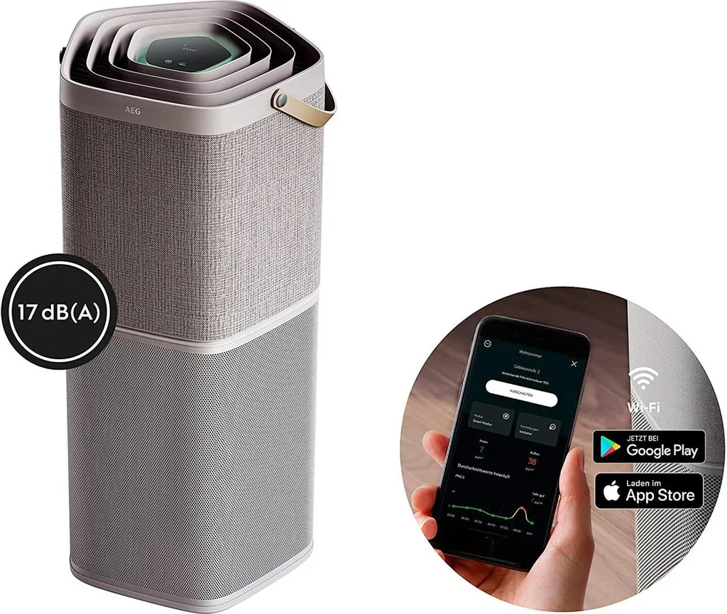 AEG Luftreiniger AX91-604GY App Allergene Leise Staub Bakterien Aktivkohle 9 AEG Luftreiniger AX91-604GY App Allergene Leise Staub Bakterien Aktivkohle – Bild 9