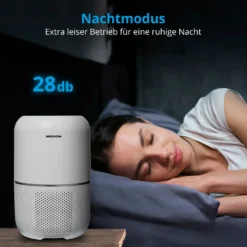 MEDION Luftreiniger Mit HEPA-Filter (H13) (reduziert Verunreinigungen Aerosole Pollen Staub Tierhaare, Bis Zu 34 M², Timer- Und Schlaffunktion, Luftqualitätsanzeige, Touch, 35 Watt, MD 19778) -Luft Wrame Haus Geschaft 6d7cb78ec8f0f7d7db7dee059e726083