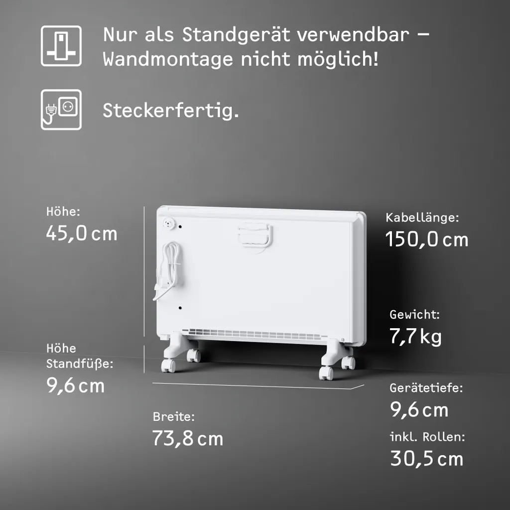 STIEBEL ELTRON Neue Elektroheizung Standgerät Für Ca. 25 M², , Konvektor-Heizung Mit Einfacher Regelung, 2 KW, Energiesparend, Rollen, 204450 5 STIEBEL ELTRON Neue Elektroheizung Standgerät Für Ca. 25 M², , Konvektor-Heizung Mit Einfacher Regelung, 2 KW, Energiesparend, Rollen, 204450 – Bild 5