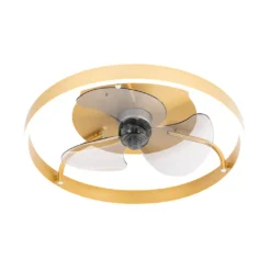 QAZQA - Modern Deckenventilator Mit Beleuchtung Messing Inkl. LED Mit Fernbedienung - Maddy Dimmer I Dimmbar I Wohnzimmer I Schlafzimmer - Stahl Rund - I (nicht Austauschbare) LED 15 QAZQA - Modern Deckenventilator Mit Beleuchtung Messing Inkl. LED Mit Fernbedienung - Maddy Dimmer I Dimmbar I Wohnzimmer I Schlafzimmer - Stahl Rund - I (nicht Austauschbare) LED -Luft Wrame Haus Geschaft 6f7994345f65f573cf50dd67cec9691b