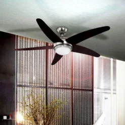 Globo Lighting VENTILATOR Metall Nickel Matt, MDF Wenge, Glas Opal, Fernbedienung, Batterie Inkludiert 2x AAA,, Max. Motorleistung 55W, Optimale Raumnutzung 30m², Abkühlung, Aufheizen, Geschwindigkeitsstufen 80/95/170 RPM, ø: 1320mm, H: 372mm, Exkl. 1x E14 60W 230V 26 Globo Lighting VENTILATOR Metall Nickel Matt, MDF Wenge, Glas Opal, Fernbedienung, Batterie Inkludiert 2x AAA,, Max. Motorleistung 55W, Optimale Raumnutzung 30m², Abkühlung, Aufheizen, Geschwindigkeitsstufen 80/95/170 RPM, ø: 1320mm, H: 372mm, Exkl. 1x E14 60W 230V -Luft Wrame Haus Geschaft 6ff7557dcead8d482a5ee3d6f1828c1d