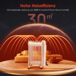 Ölradiator, 2000W Ölradiator Energiesparend, Elektroheizung Radiator Mit 9 Rippen, Ölheizung Mit Thermostat, Für Räume Bis 30qm, Heizkörper Mit Überhitzungsschutz Und 3 Heizstufen 12 Ölradiator, 2000W Ölradiator Energiesparend, Elektroheizung Radiator Mit 9 Rippen, Ölheizung Mit Thermostat, Für Räume Bis 30qm, Heizkörper Mit Überhitzungsschutz Und 3 Heizstufen -Luft Wrame Haus Geschaft 7165f2da00425609a66201c10f4c9293