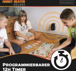 LIVINGTON Handy Heater 370 Watt Mit Fernbedienung | Keramik Heizlüfter | Mini-Steckdosen-Heizer | Schnellheizung | Thermostat 15°C - 32°C | Timer | Elektro-Heizung | Das Original Aus Dem TV -Luft Wrame Haus Geschaft 729bcc4ac2b27fd02bd063b26eeeb263