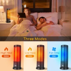 Aigostar Bert - PTC Keramik Heizlüfter Mit Fernbedienung, 3 Mode Heizstufen, 70° Oszillation, Leise Und Energiesparend Heizleistung 2000W, 7.5 H Timer, Heizung Heater Schnellheizer, Schwarz 10 Aigostar Bert - PTC Keramik Heizlüfter Mit Fernbedienung, 3 Mode Heizstufen, 70° Oszillation, Leise Und Energiesparend Heizleistung 2000W, 7.5 H Timer, Heizung Heater Schnellheizer, Schwarz -Luft Wrame Haus Geschaft 72b9ab60e2e7618bdf142833c4290cee