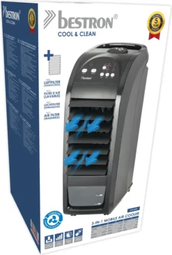 Bestron Mobiler Luftkühler Mit Fernbedienung, Dauernutzung Von Max. 20h, 70 W, Schwarz 5 Bestron Mobiler Luftkühler Mit Fernbedienung, Dauernutzung Von Max. 20h, 70 W, Schwarz -Luft Wrame Haus Geschaft 73a315aeabebf31b0fb5d2e41cebd2b3