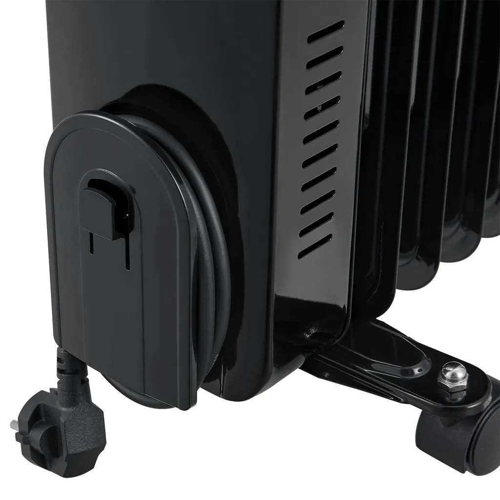 Juskys Elektroheizung Ölradiator 2500 Watt - Heizung Elektrisch Mit 3 Stufen, Thermostat, 12 H-Timer & Überhitzungsschutz - Radiator Schwarz 12 Juskys Elektroheizung Ölradiator 2500 Watt - Heizung Elektrisch Mit 3 Stufen, Thermostat, 12 H-Timer & Überhitzungsschutz - Radiator Schwarz – Bild 12