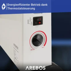 AREBOS Elektroheizer, Konvektor, 2000 Watt, Thermostat, Frostwächter-Funktion , Mit Standfüßen Oder Zur Wandmontage, Elektrische Konvektorheizung(Standard) 16 AREBOS Elektroheizer, Konvektor, 2000 Watt, Thermostat, Frostwächter-Funktion , Mit Standfüßen Oder Zur Wandmontage, Elektrische Konvektorheizung(Standard) -Luft Wrame Haus Geschaft 74ece0b6d2716bc2a97cf98790225379