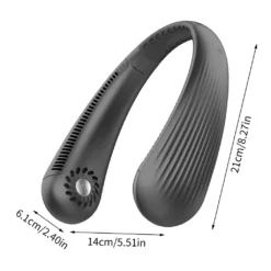 Nackenventilator Mini Ventilator USB Ventilator Nackenventilator 2000 MAh Fan 3 Stufen Halsventilator,Schwarz -Luft Wrame Haus Geschaft 76c205e89c2ee31c6a98e77443bad6f6