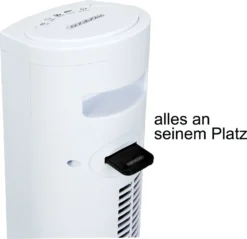 Monzana® Turmventilator Mit Fernbedienung Weiß Timer 90° Oszillationswinkel 3 Geschwindigkeitsstufen Leise Standventilator Ventilator -Luft Wrame Haus Geschaft 77709003bced65f26721473755fea1b8