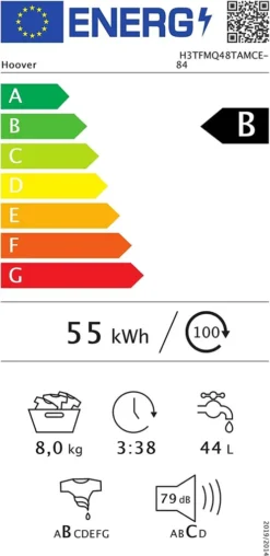HOOVER Waschmaschine Toplader H3TFMQ48TAMCE-84 8kg 1400 U/min -Luft Wrame Haus Geschaft 78374344631e879f3bad803ad637929e