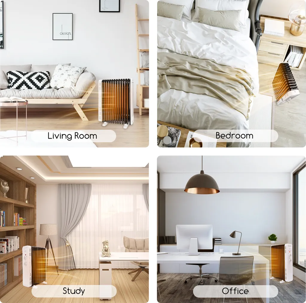 Aigostar 2500W Ölradiator Energiesparender, Elektro Heizkörper Mit 13 Rippen, 3 Heizstufen, Elektroradiator Elektro Heizung 8 Aigostar 2500W Ölradiator Energiesparender, Elektro Heizkörper Mit 13 Rippen, 3 Heizstufen, Elektroradiator Elektro Heizung – Bild 8