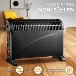 Konvektor Heizgerät 2000W Schwarz Mit Timer Heizung Elektroheizung Heizlüfter Heizkörper -Luft Wrame Haus Geschaft 7a16b3abe2122bfb280059069ffd8810