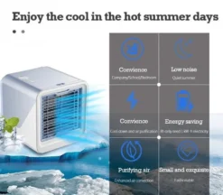 Cool Air Mobiles Klimagerät Verdunstungskühler LED Mini Air Cooler Klimaanlage Klimagerät Luftkühler Befeuchter Ventilator -Luft Wrame Haus Geschaft 7c5ac1eb903978389c8e543a258953f7