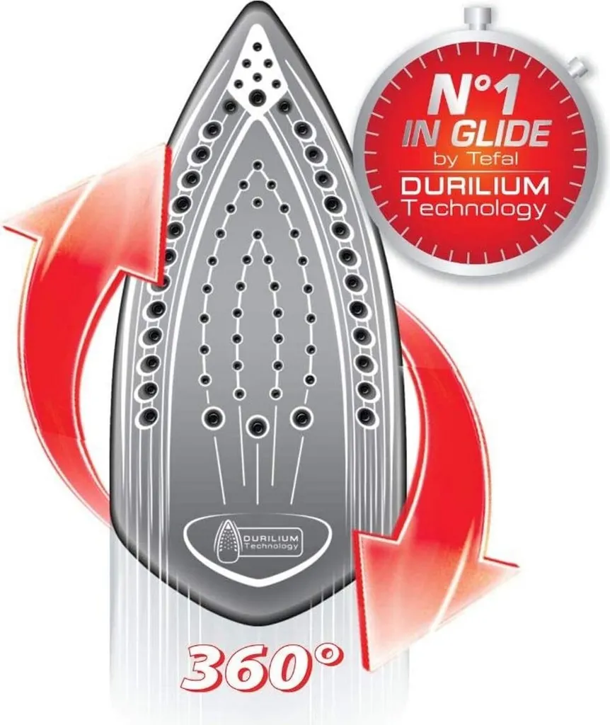 Tefal Dampfbügeleisen Ultragliss FV4920 Beere/weiß 14 Tefal Dampfbügeleisen Ultragliss FV4920 Beere/weiß – Bild 14