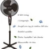Echos Standventilator | Oszilierender Ventilator | Windmaschine | 40 Watt | 41 Cm Ø