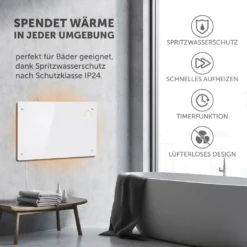 Johannson Elektroheizung Mit Thermostat Aurora | Heizstrahler Innenraum | Heizung Elektrisch Energiesparend | Elektroheizkörper | Konvektor Heizung 2000W | Elektrische Heizung | Leiser Als Heizlüfter - Weiß -Luft Wrame Haus Geschaft 7e073f9c2f2d588c7a2704b4932bce5a