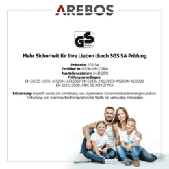 AREBOS Standventilator Turmventilator 45W, 80° Oszillation, 3 Geschwindigkeitsstufen, Leiser Betrieb, Weiß, Höhenverstellbar Bis 122 Cm, Bis 30° Neigbar -Luft Wrame Haus Geschaft 7e4d80b2388f4e1ba000d5916ab4c560