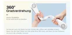2000mAh Tragbarer Lüfter Nackenbügel Klingenloser Hängender Halsventilator Lazy Neck Hanging Cooler 3-Speeds 360 Grad Verdrehung USB Wiederaufladbar,Weiß -Luft Wrame Haus Geschaft 7eddd3b39a0185adbd2a22701b2b39dc