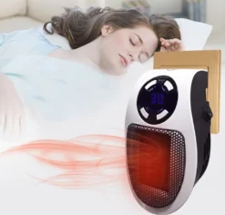 2 STÜCKE 500W 220V Steckdosen Heizlüfter Mini Heizung | Elektroheizer Mit Fernbedienung | Heizgerät -Luft Wrame Haus Geschaft 7fe8c1ef5149cbb42507864306c18e07