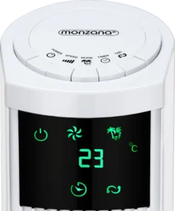 Monzana® Turmventilator Mit Fernbedienung Weiß Timer 90° Oszillationswinkel 3 Geschwindigkeitsstufen Leise Standventilator Ventilator -Luft Wrame Haus Geschaft 8037caa3b485f2fdb0f6464f58474b76