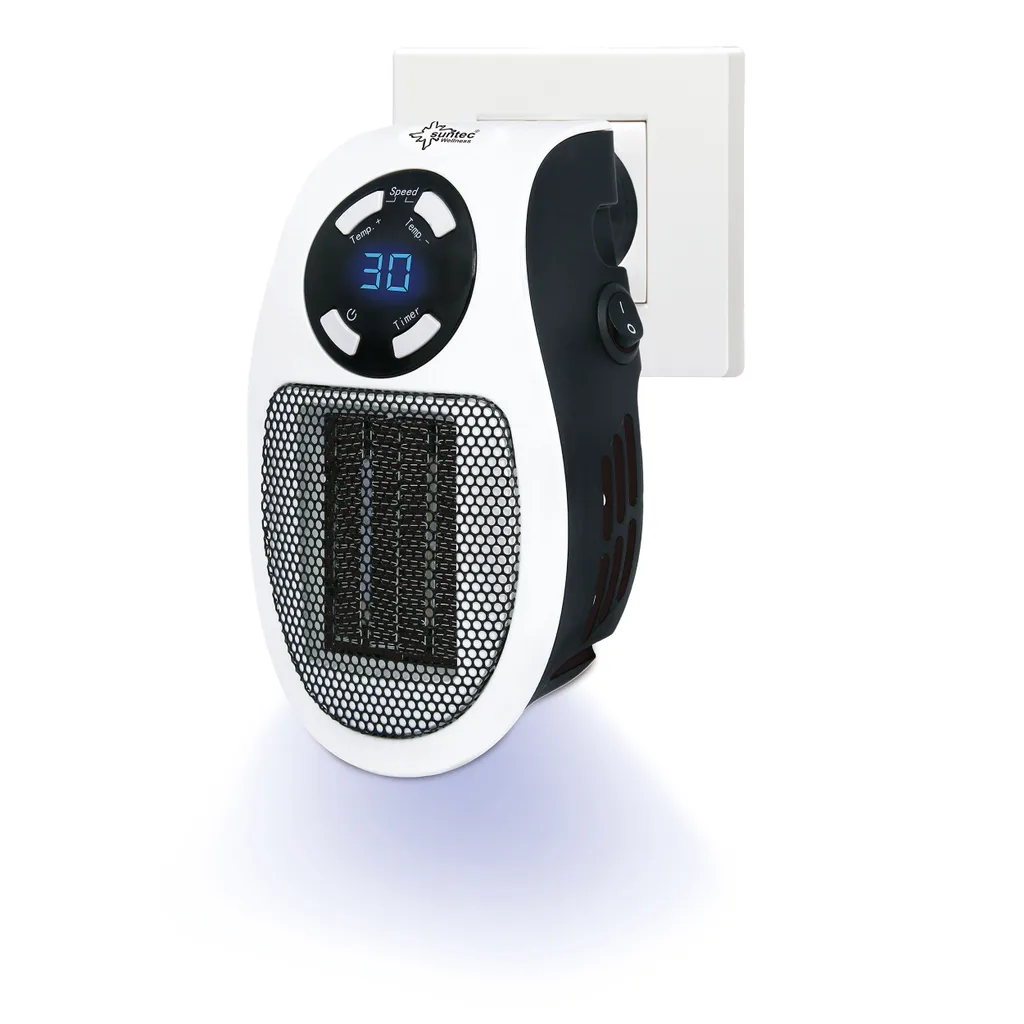 SUNTEC PTC Heizlüfter Steckdosen-Heizung Plug-in - Mit Thermostat, Timer, 500 Watt | 2 Ventilationsstufen, Elektrische Heizlüftung | Räume Bis 13 M² | Perfekt Für Schlafzimmer, Büro, Wohnung 6 SUNTEC PTC Heizlüfter Steckdosen-Heizung Plug-in - Mit Thermostat, Timer, 500 Watt | 2 Ventilationsstufen, Elektrische Heizlüftung | Räume Bis 13 M² | Perfekt Für Schlafzimmer, Büro, Wohnung – Bild 6