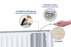 Wenko Flachheizkörper-Bürste -Luft Wrame Haus Geschaft 809cda77e79b640548f2fab58b322a17