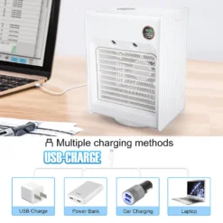 5in1 Tragbarer Mini Klimaanlagen Lüfter Desktop Mobile Klimageräte Luftbefeuchter Kühler Luftventilator 15 5in1 Tragbarer Mini Klimaanlagen Lüfter Desktop Mobile Klimageräte Luftbefeuchter Kühler Luftventilator -Luft Wrame Haus Geschaft 80bd6d2e387e4f9e23dbb3296e26d5db